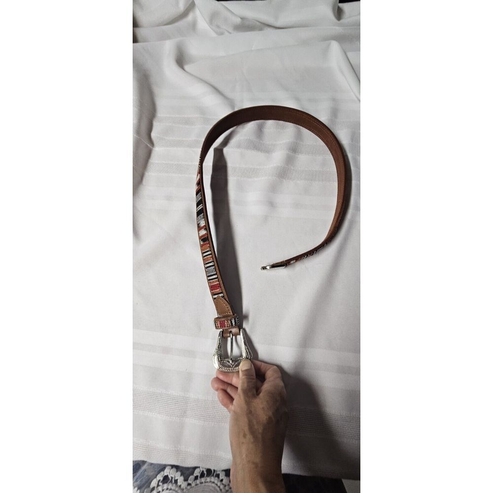 Vintage Century Canada Leather Belt  Women's Size M‎ Guatemala made